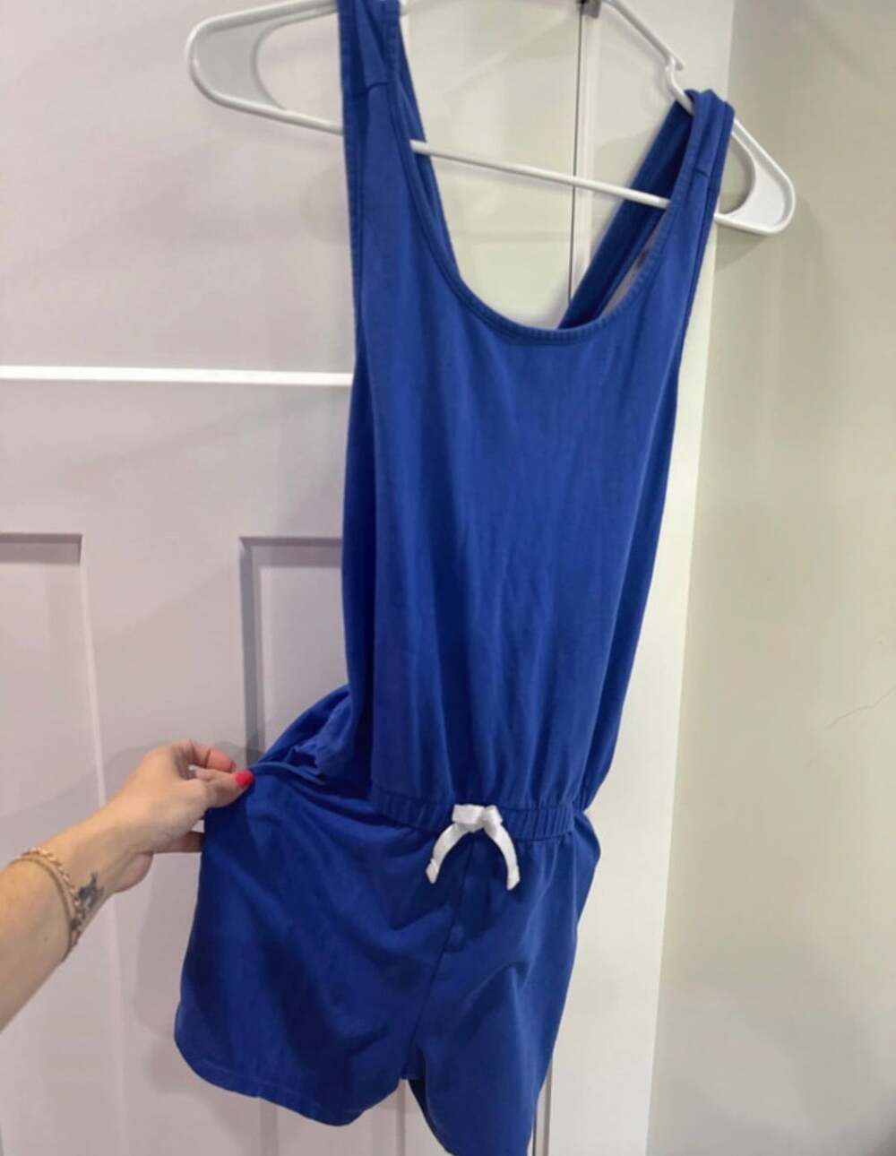 Cat & Jack Romper Size XL (14) Blue Drawstring Tank